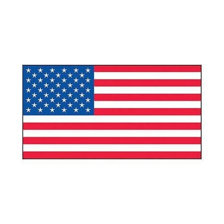 ACCUFORM Hard Hat Sticker, 134 in Length, 1 in Width, USA Flag Legend, Adhesive Vinyl LHTL366